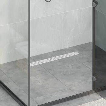ARDEBO.de - Duschabfluss mit Glashülle und 360° Siphon Silber 60 cm