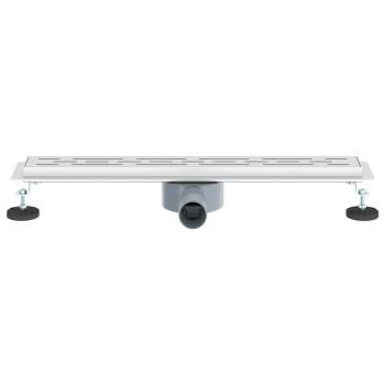Duschabfluss mit Glashülle und 360° Siphon Silber 60 cm