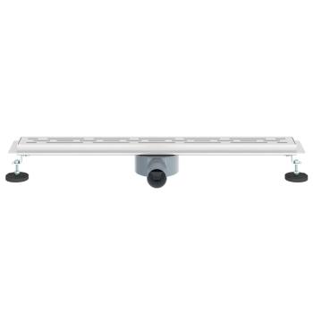 Duschabfluss mit Glashülle und 360° Siphon Silber 70 cm