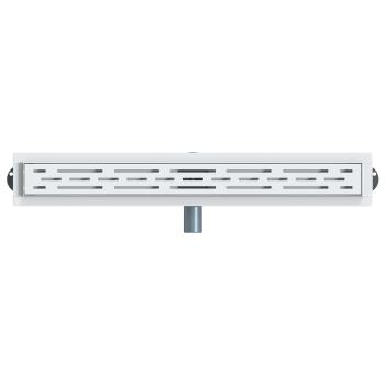 Duschabfluss mit Glashülle und 360° Siphon Silber 70 cm