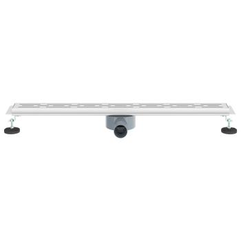 Duschabfluss mit Glashülle und 360° Siphon Silber 80 cm