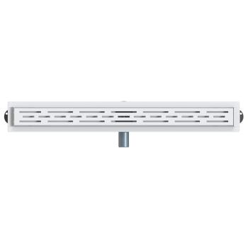 Duschabfluss mit Glashülle und 360° Siphon Silber 80 cm