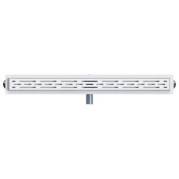Duschabfluss mit Glashülle und 360° Siphon Silber 90 cm