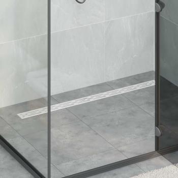 ARDEBO.de - Duschabfluss mit Glashülle und 360° Siphon Silber 100 cm
