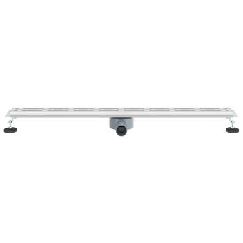 Duschabfluss mit Glashülle und 360° Siphon Silber 100 cm