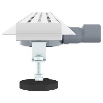 Duschabfluss mit Glashülle und 360° Siphon Silber 100 cm