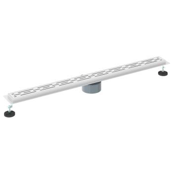 Duschabfluss mit Glashülle und 360° Siphon Silber 100 cm
