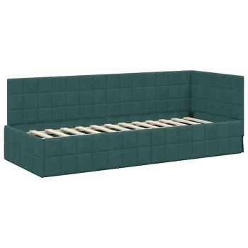 Eckbettgestell Dunkelgrün 80 x 200 cm Samt