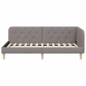Eckbettgestell Taupe 100 x 200 cm Stoff