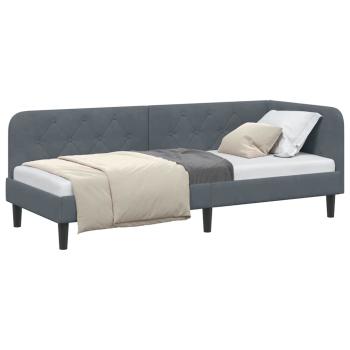 Eckbettgestell Dunkelgrau 80 x 200 cm Samt