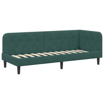 Eckbettgestell Dunkelgrün 80 x 200 cm Samt