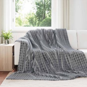 ARDEBO.de - Wohndecke Dunkelgrau 240 x 220 cm 9.41 kg Fleece