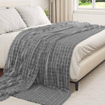Wohndecke Dunkelgrau 240 x 220 cm 9.41 kg Fleece