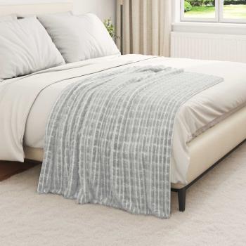 Wohndecke Grau 95 x 220 cm 0.51 kg Fleece