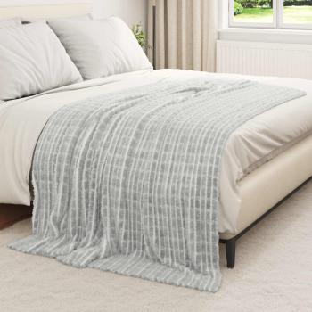 Wohndecke Grau 200 x 150 cm 0.75 kg Fleece