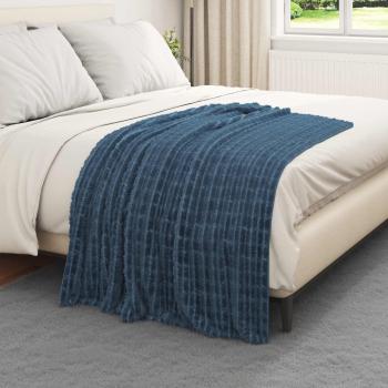 Wohndecke Marineblau 95 x 220 cm 0.5 kg Fleece