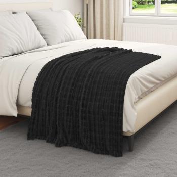 Wohndecke Schwarz 95 x 220 cm 0,5 kg Fleece