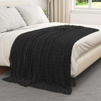 Wohndecke Schwarz 200 x 150 cm 0.75 kg Fleece