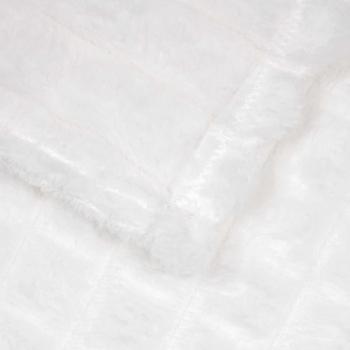 Überwurfdecke Weiß 150 x 130 cm Fleece