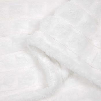 Überwurfdecke Weiß 240 x 220 cm Fleece