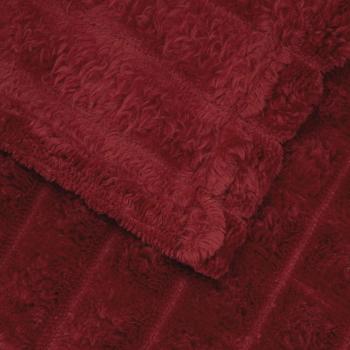 Wohndecke Bordeauxrot 270 x 240 cm 1.69 kg Fleece