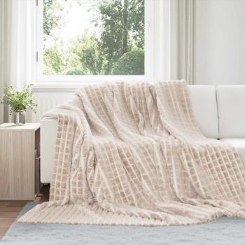 ARDEBO.de - Wohndecken 6 stk. Beige 240 x 220 cm 8.24 kg Fleece