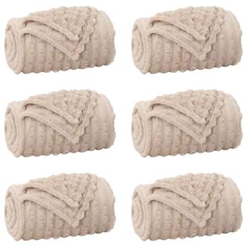 Wohndecken 6 stk. Beige 240 x 220 cm 8.24 kg Fleece