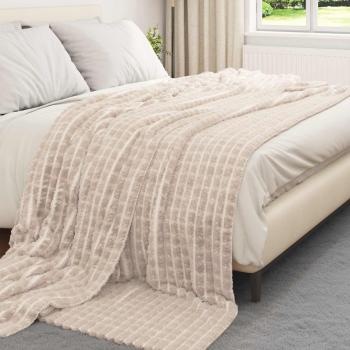 Wohndecken 6 stk. Beige 240 x 220 cm 8.24 kg Fleece