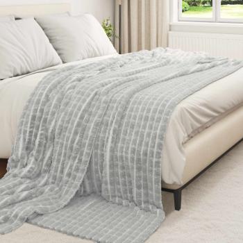 Wohndecken 6 stk. Grau 240 x 220 cm 7.71 kg Fleece