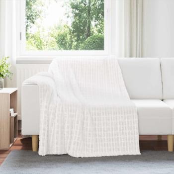 ARDEBO.de - Wohndecken 6 stk. Weiß 200 x 150 cm 4,5 kg Fleece