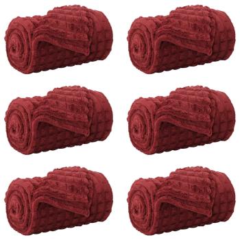 Wohndecken 6 stk. Bordeauxrot 270 x 240 cm 10.04 kg Fleece