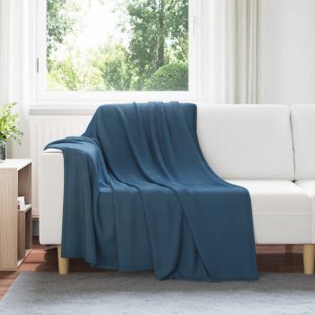 ARDEBO.de - Überwurfdecke Marineblau 200 x 150 cm Fleece