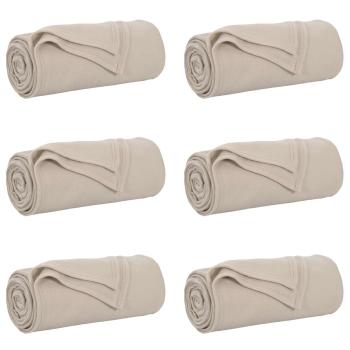 Wohndecken 6 stk. Beige 270 x 240 cm 5.08 kg Fleece
