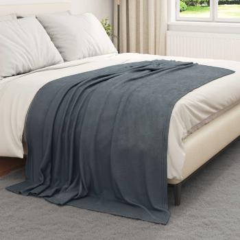 Wohndecken 6 stk. Dunkelgrau 200 x 150 cm 2.61 kg Fleece