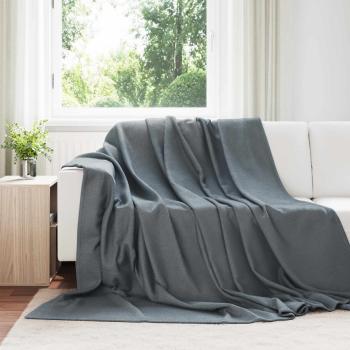 ARDEBO.de - Wohndecken 6 stk. Dunkelgrau 240 x 220 cm 4.44 kg Fleece