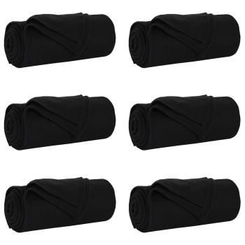 Wohndecken 6 stk. Schwarz 270 x 240 cm 5.08 kg Fleece