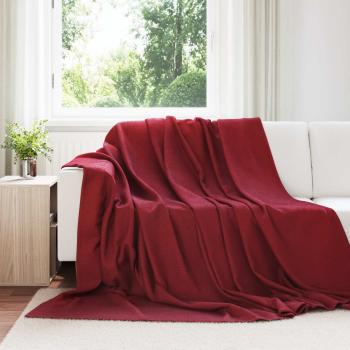 ARDEBO.de - Wohndecken 6 stk. Bordeauxrot 240 x 220 cm 4.28 kg Fleece