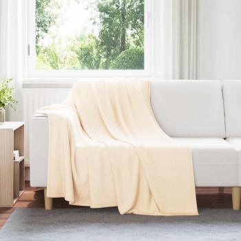 ARDEBO.de - Wohndecken 6 stk. Creme 200 x 150 cm 2.61 kg Fleece
