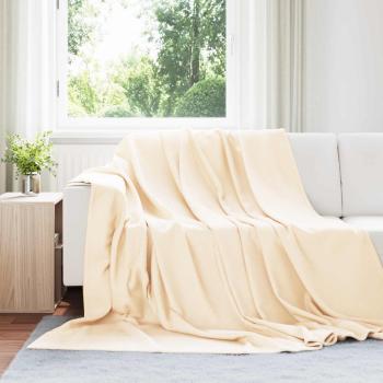 ARDEBO.de - Wohndecken 6 stk. Creme 240 x 220 cm 4.28 kg Fleece