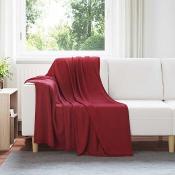 ARDEBO.de - Wohndecken 24 stk. Bordeauxrot 170 x 130 cm 7.81 kg Fleece