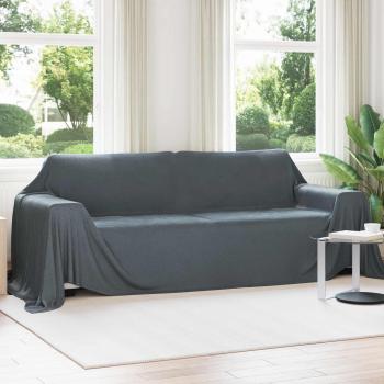 ARDEBO.de - Überwurfdecke Dunkelgrau 350 x 270 cm Fleece