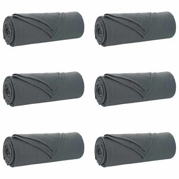 Wohndecken 6 stk. Dunkelgrau 280 x 210 cm 4.88 kg Fleece