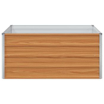Hochbeet Hellbraun 100 x 100 x 45 cm Verzinkter Stahl