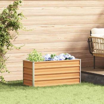 ARDEBO.de - Hochbeet Hellbraun 100 x 40 x 45 cm Verzinkter Stahl