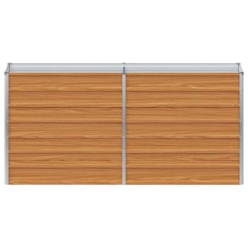 Hochbeet Hellbraun 160 x 40 x 77 cm Verzinkter Stahl