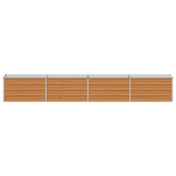 Hochbeet Hellbraun 320 x 40 x 45 cm Verzinkter Stahl