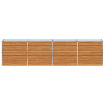 Hochbeet Hellbraun 320 x 40 x 77 cm Verzinkter Stahl