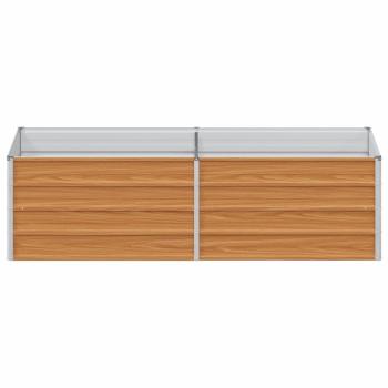 Hochbeet Hellbraun 160 x 80 x 45 cm Verzinkter Stahl