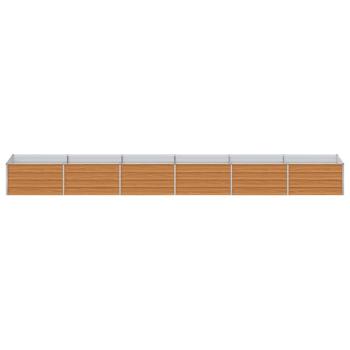 Hochbeet Hellbraun 480 x 80 x 45 cm Verzinkter Stahl