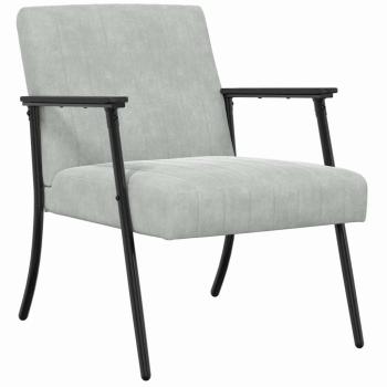 Sessel Hellgrau 59 x 75 x 78 cm Samt